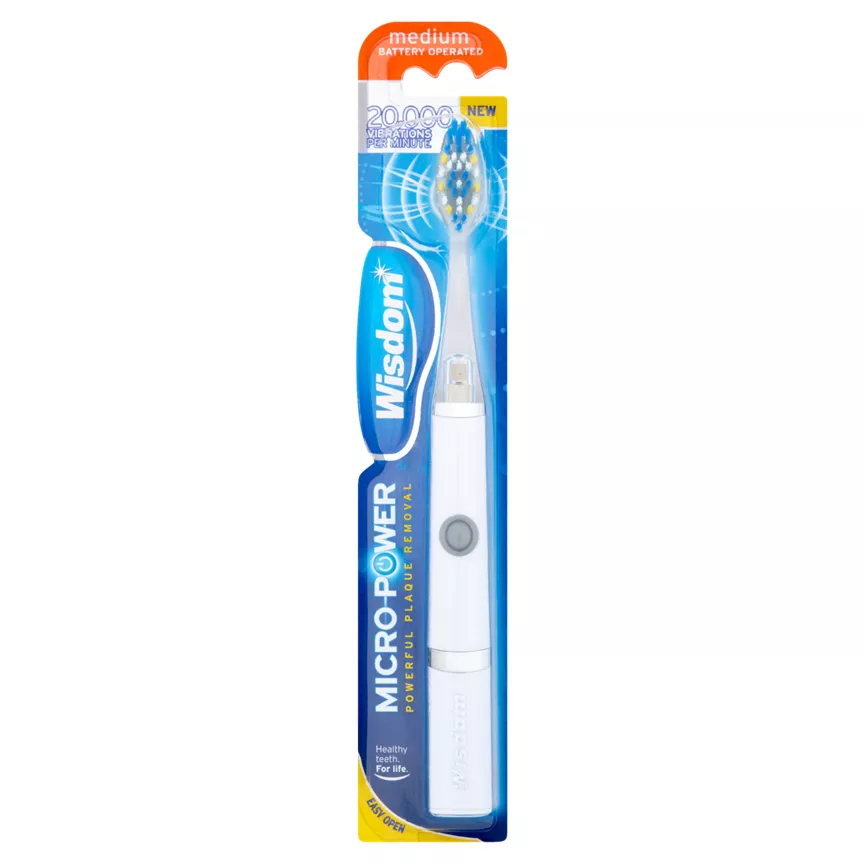 Wisdom Micro Power Powerful Plaque Removal Medium Toothbrush