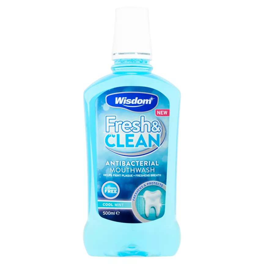 Wisdom Fresh & Clean Antibacterial Mouthwash Cool Mint