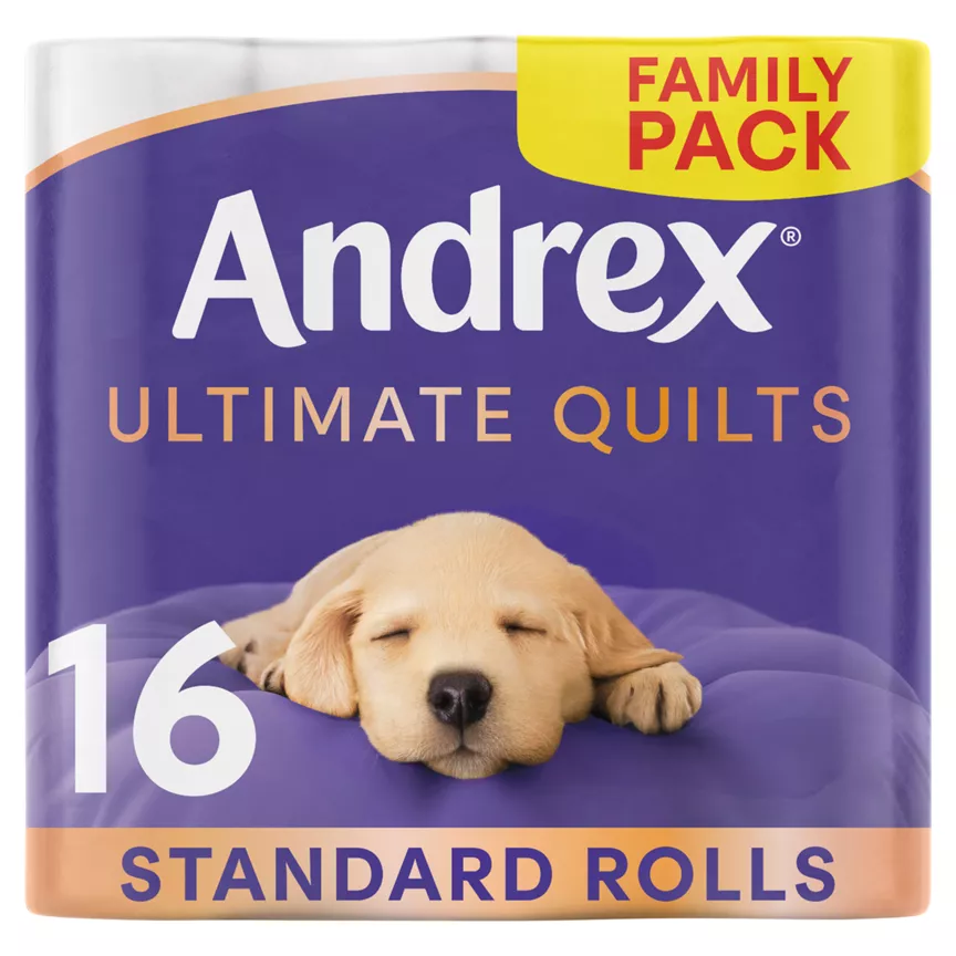 Andrex Ultimate Quilts Toilet Tissue 16 Standard Rolls