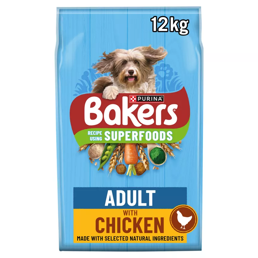 Bakers Superfoods Chicken with Vegetables Dry Dog Food 12kg