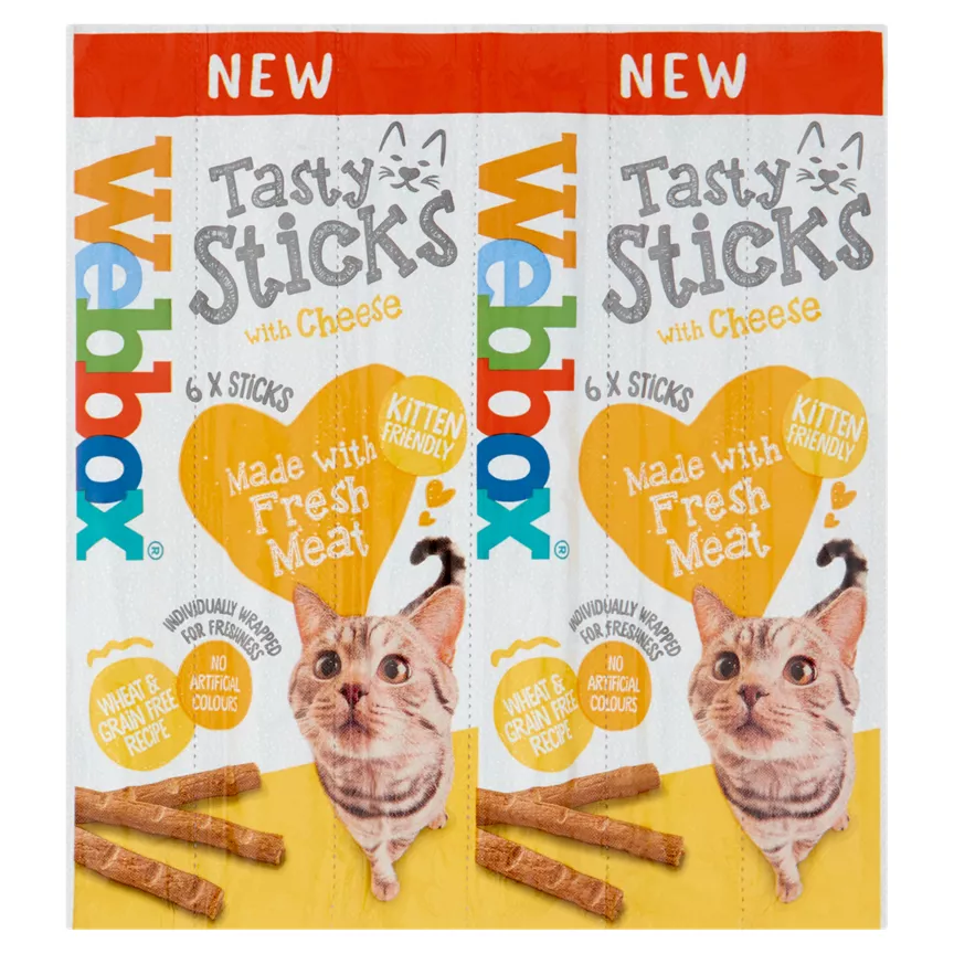 Webbox Tasty Sticks Cheese Cat & Kitten Treats