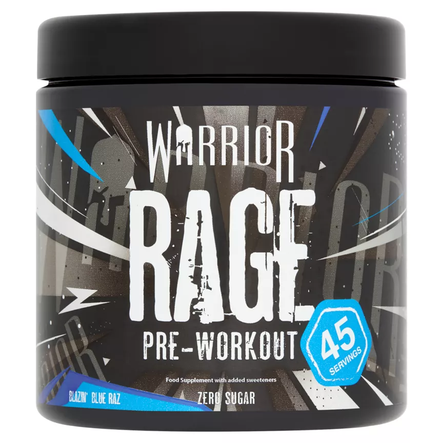 Warrior Rage Pre-Workout Blazin Blue Raz