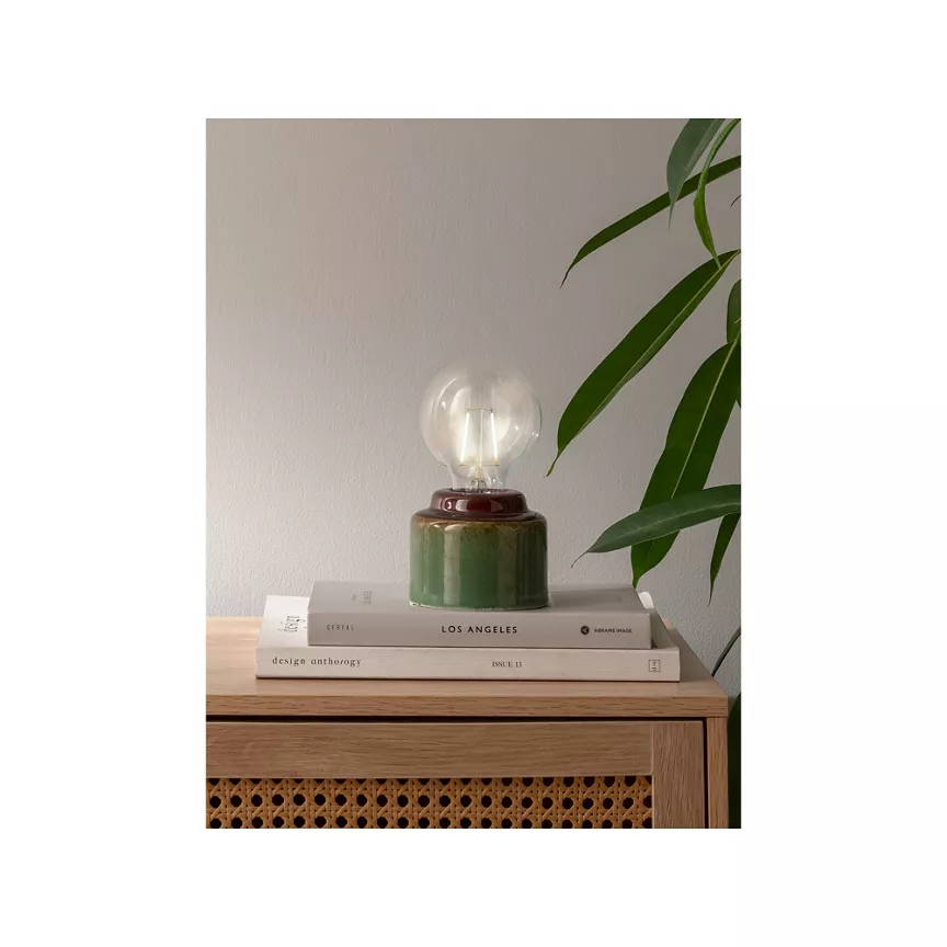 George Home Green Reactive Glaze Lamp