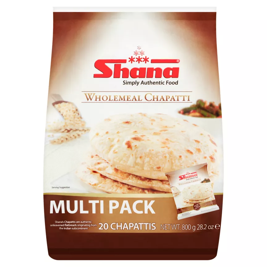 Shana Wholemeal Chapatti Multi Pack 20 Pieces