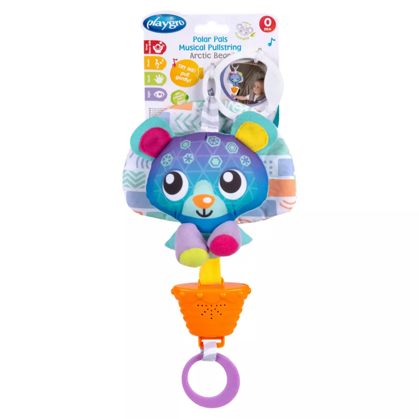 Playgro Polar Pals Musical Pullstring Arctic Bear 0m+