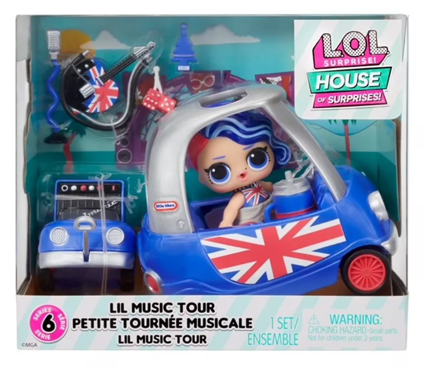 LOL Surprise O.M.G. House of Surprises Lil Music Tour Playset with Cheeky Babe Collectible Doll and 8 Surprises