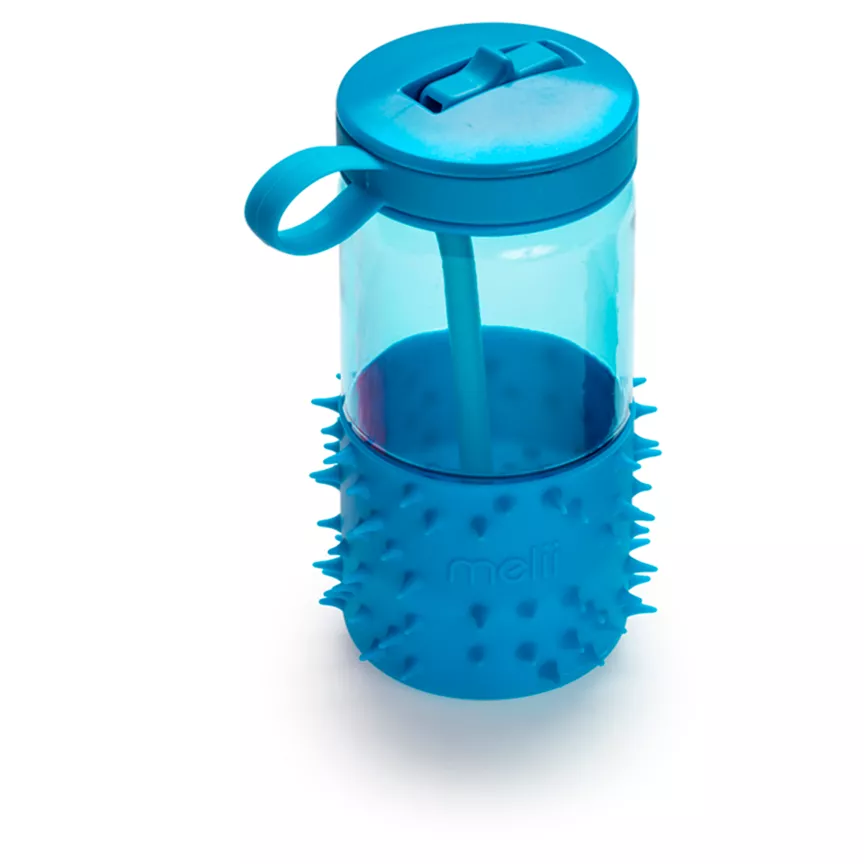 Melii Spikey Water Bottle with Straw 4+