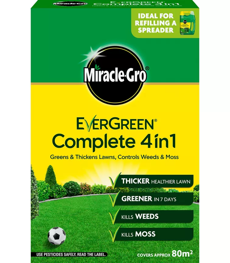Miracle Gro Complete 4 in 1 Lawn Food, Weed and Moss Control 80m2