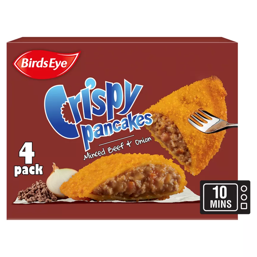 Birds Eye 4 Crispy Pancakes Minced Beef & Onion 250g