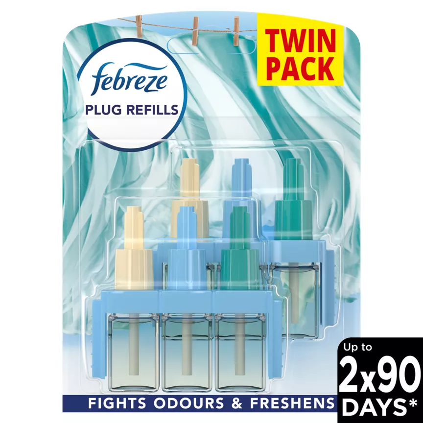 Febreze 3Volution Air Freshener Plug In Refill Fresh Linen Twin Pack, 2x20ML