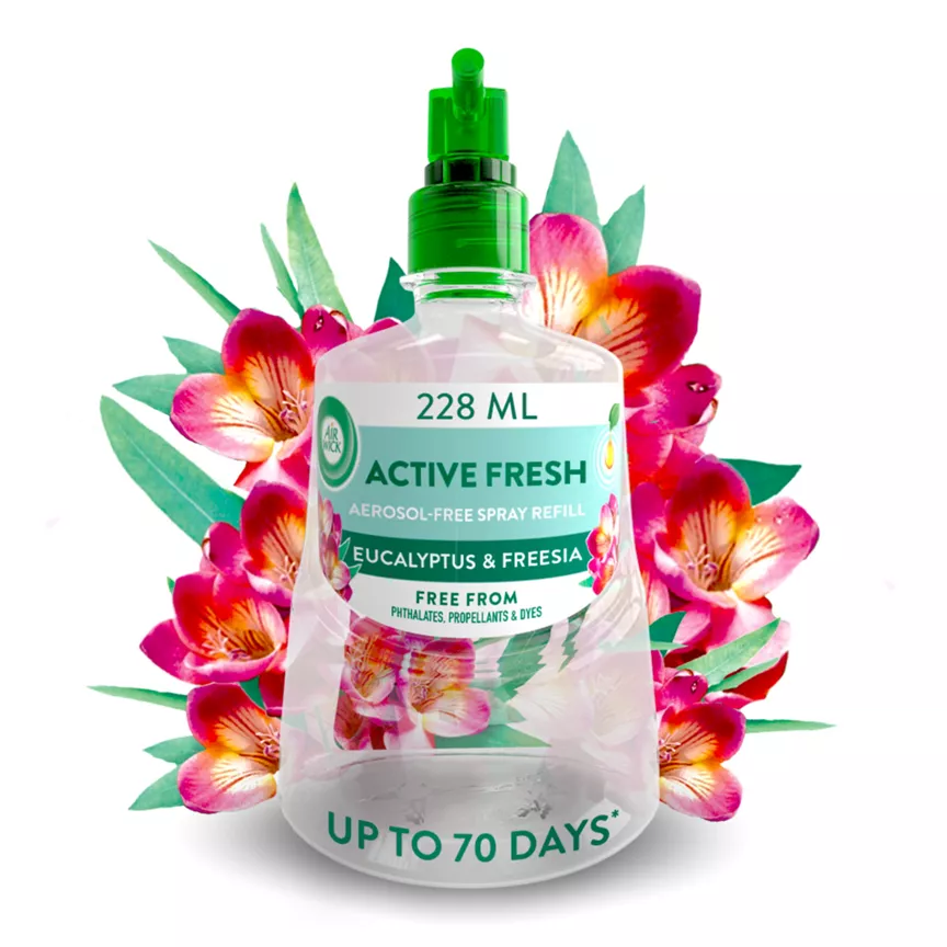Air Wick Eucalyptus & Freesia 24/7 Active Fresh Refill 228ml Lasts for up to 70 days