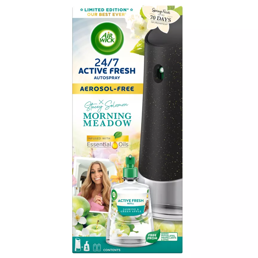 Air Wick Morning Meadow 24/7 Active Fresh Kit 228ml Lasts up to 70 days