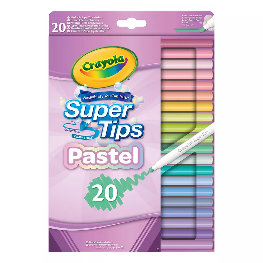 Crayola Super Tips Washable Pastel Felt Tips - Image 1