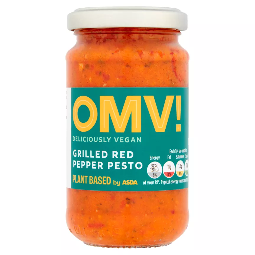 OMV! Deliciously Vegan by Asda Grilled Red Pepper Pesto 190g