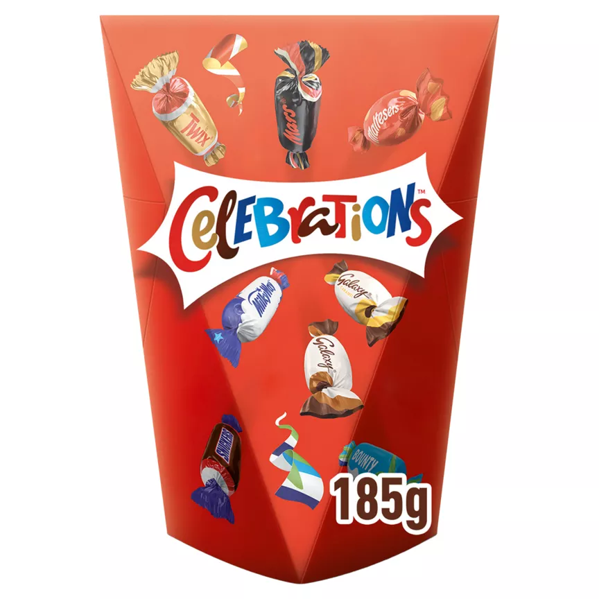 Celebrations Milk Chocolate Selection Box of Mini Chocolate & Biscuit Bars 185g