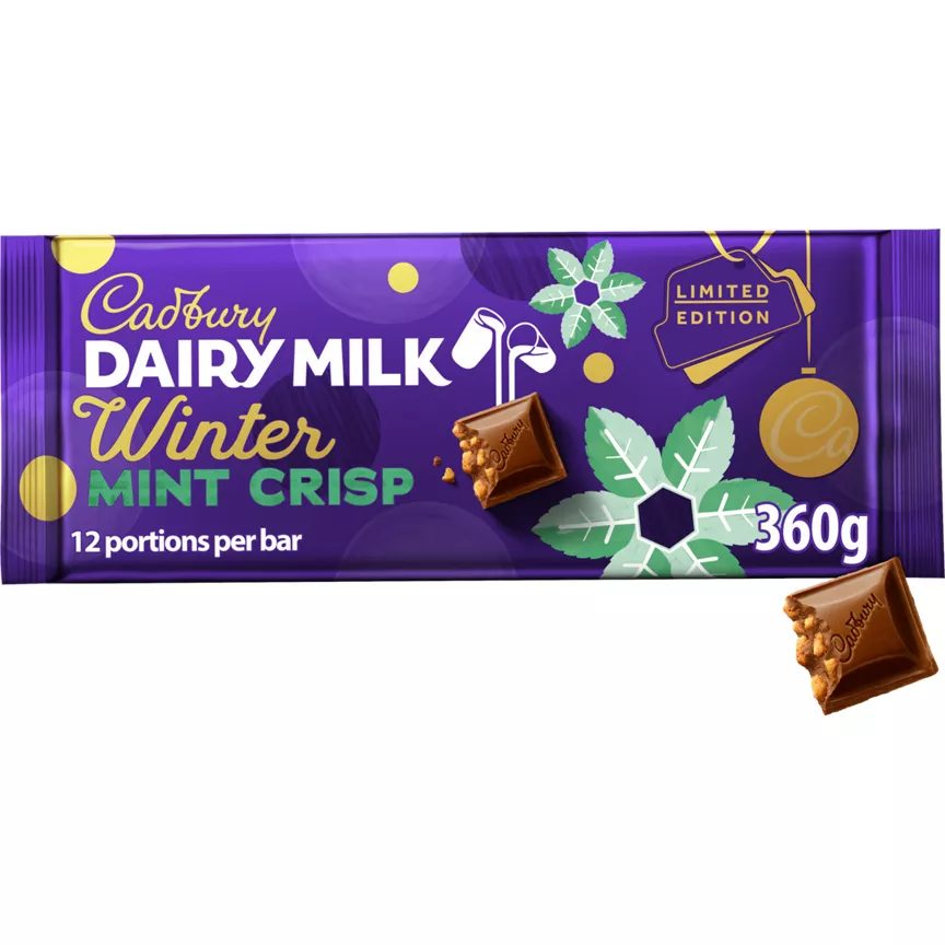 Cadbury Limited Edition Dairy Milk Winter Mint Crisp 360g