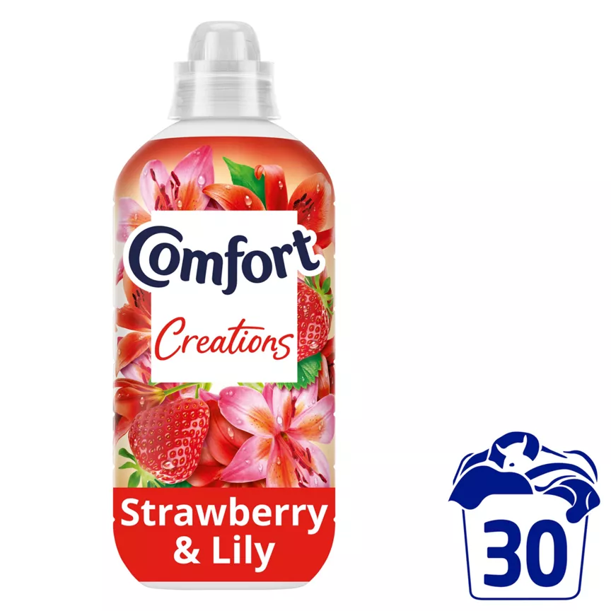 Comfort Creations Fabric Conditioner Strawberry & Lily 30 washes (900 ml)
