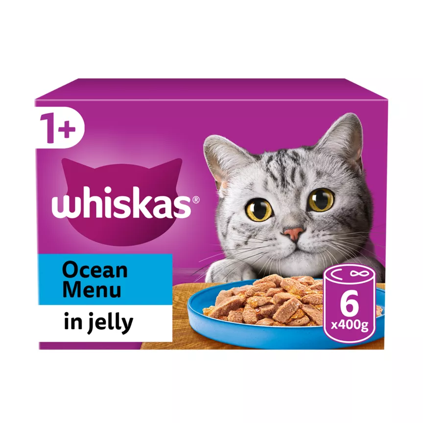 Whiskas Ocean Menu in Jelly 6 x 400g (2.4kg)