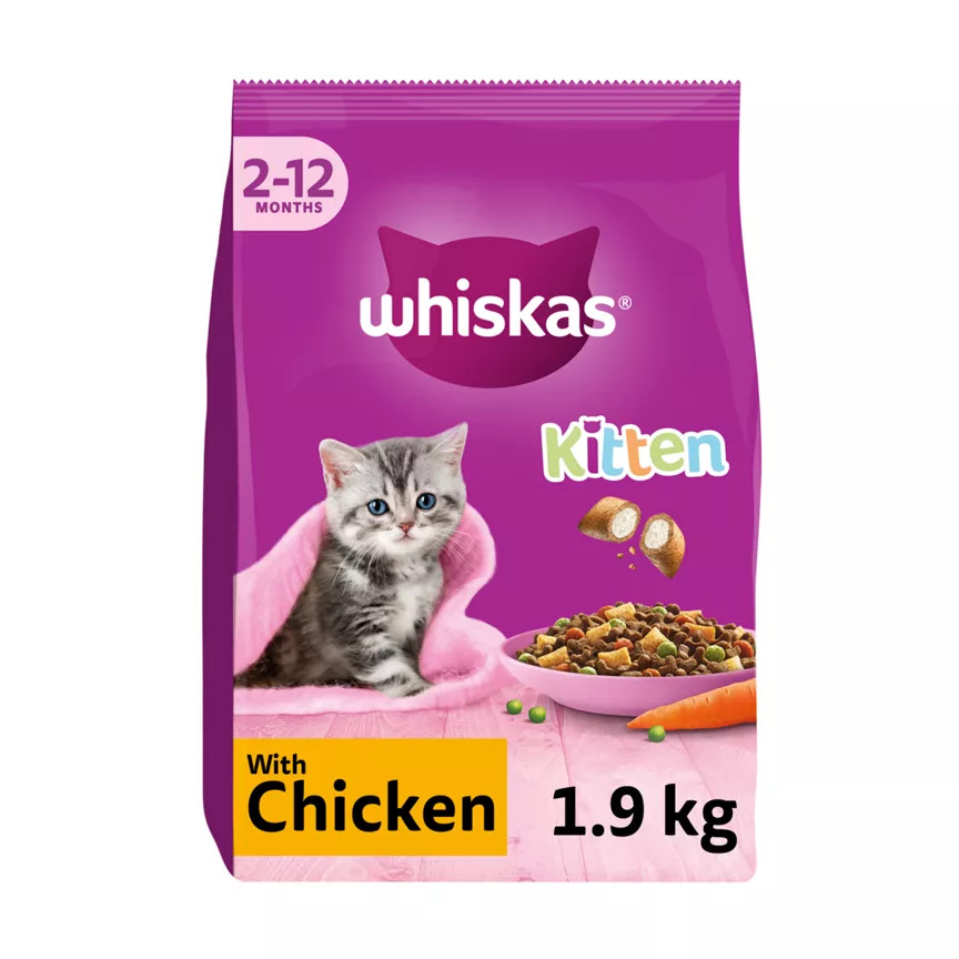 Whiskas Kitten Chicken Dry Cat Food 1.9kg