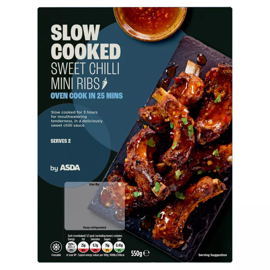 ASDA Slow Cooked Sweet Chilli Mini Ribs 550g