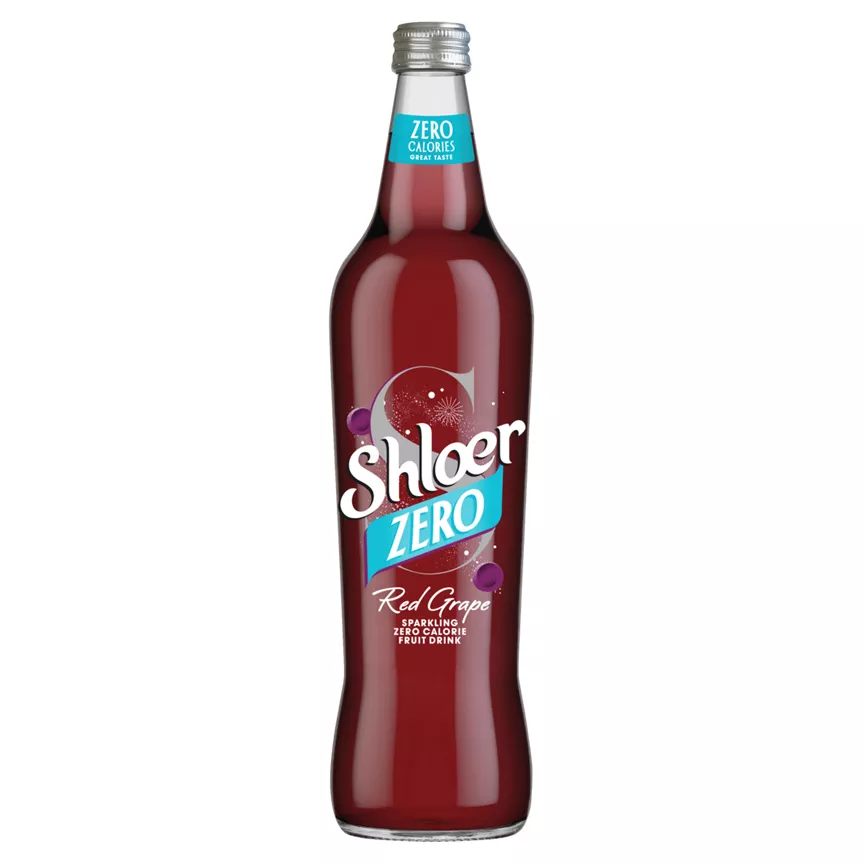 Shloer Zero Red Grape Sparkling Zero Calorie Fruit Drink 750ml