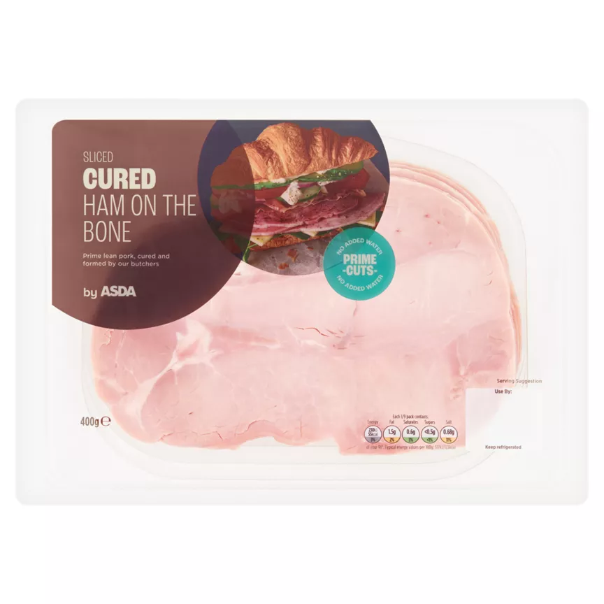 ASDA Cracking Sliced Cured Ham on the Bone 400g