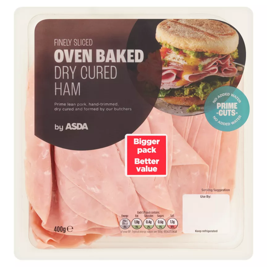 ASDA Finely Sliced Oven Baked Dry Cured Ham