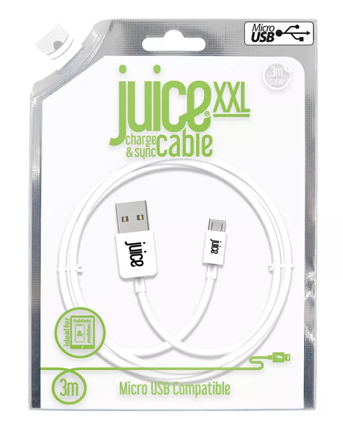 Juice Micro USB Cable - White 3m