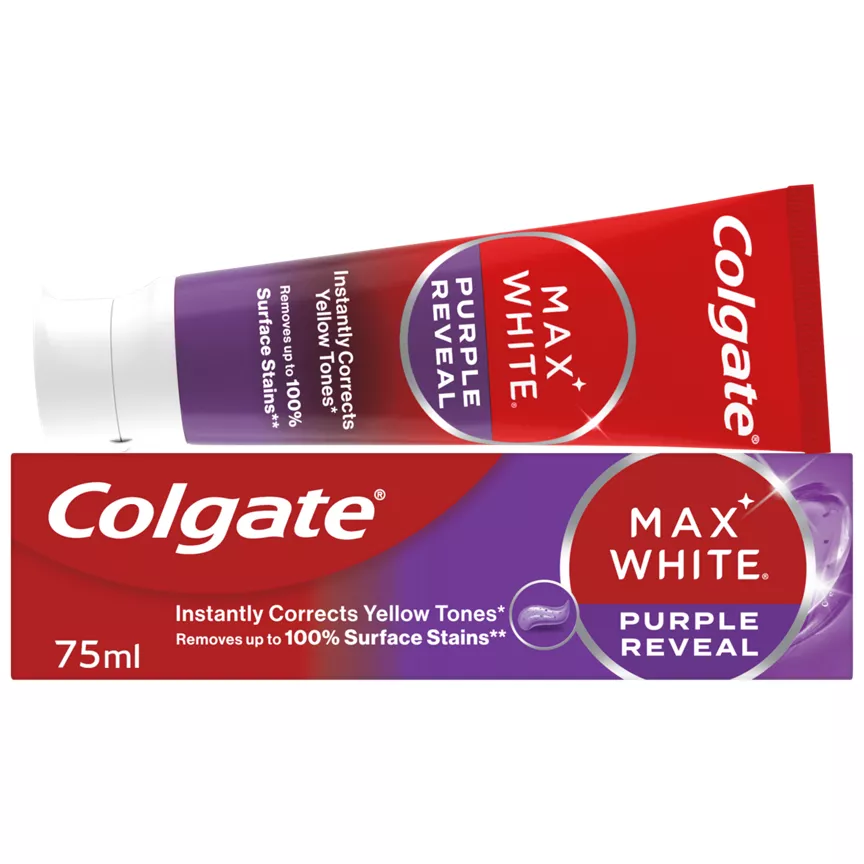 Colgate Max White Purple Reveal Instant Teeth Whitening Toothpaste 75ml