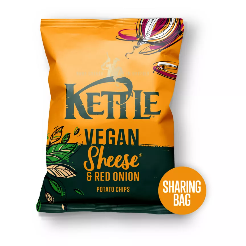 Kettle Vegan Sheese & Red Onion Sharing Crisps