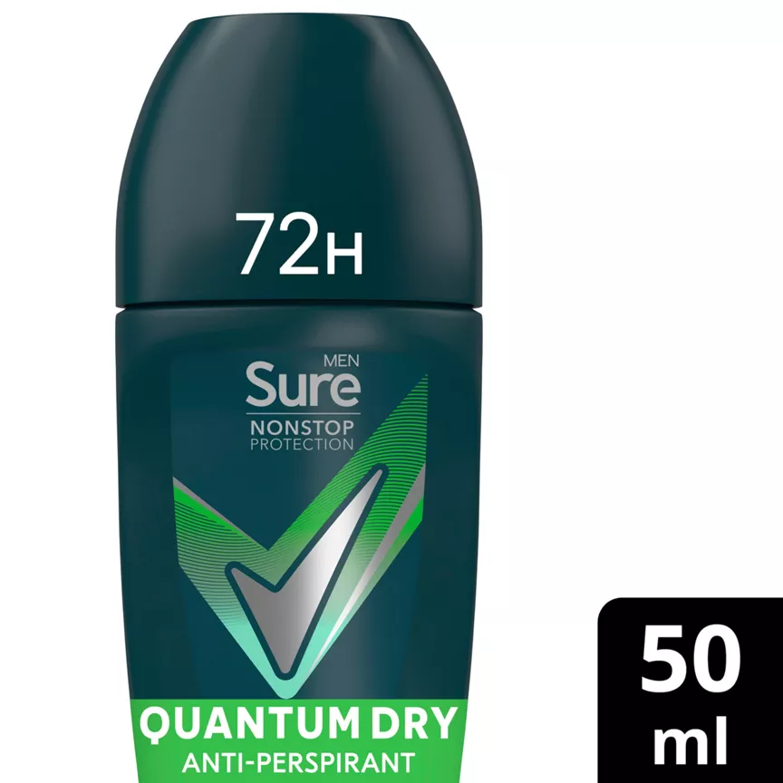 Sure Men Antiperspirant Deodorant Roll On Nonstop Quantum Dry
