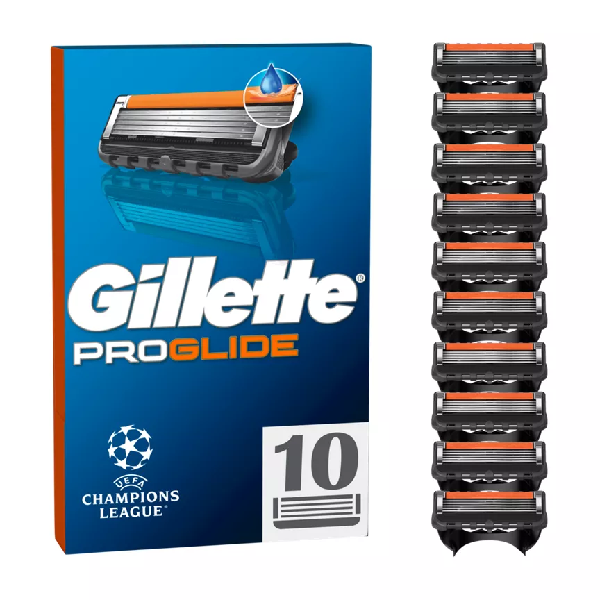 Gillette ProGlide Razor Refills for Men, 10 Razor Blade Refills
