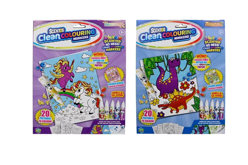 Scentos Clean Coloured Scented Markers Set