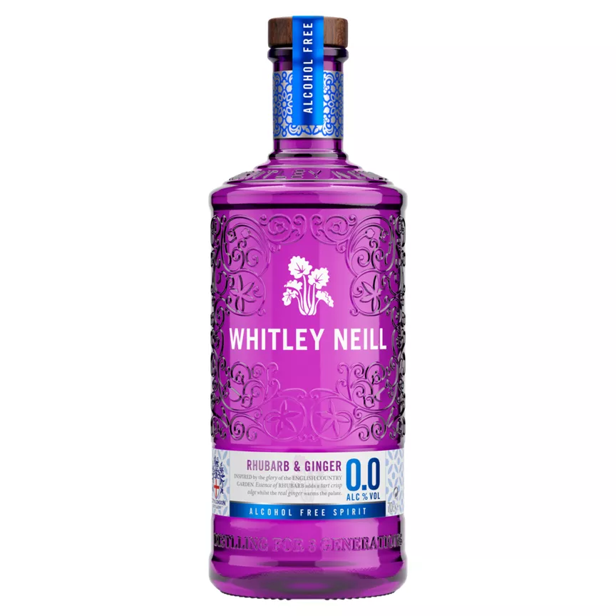 Whitley Neill Rhubarb & Ginger Alcohol Free Spirit 70cl