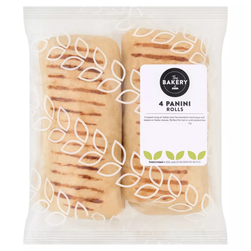 The BAKERY at ASDA 4 Panini Rolls