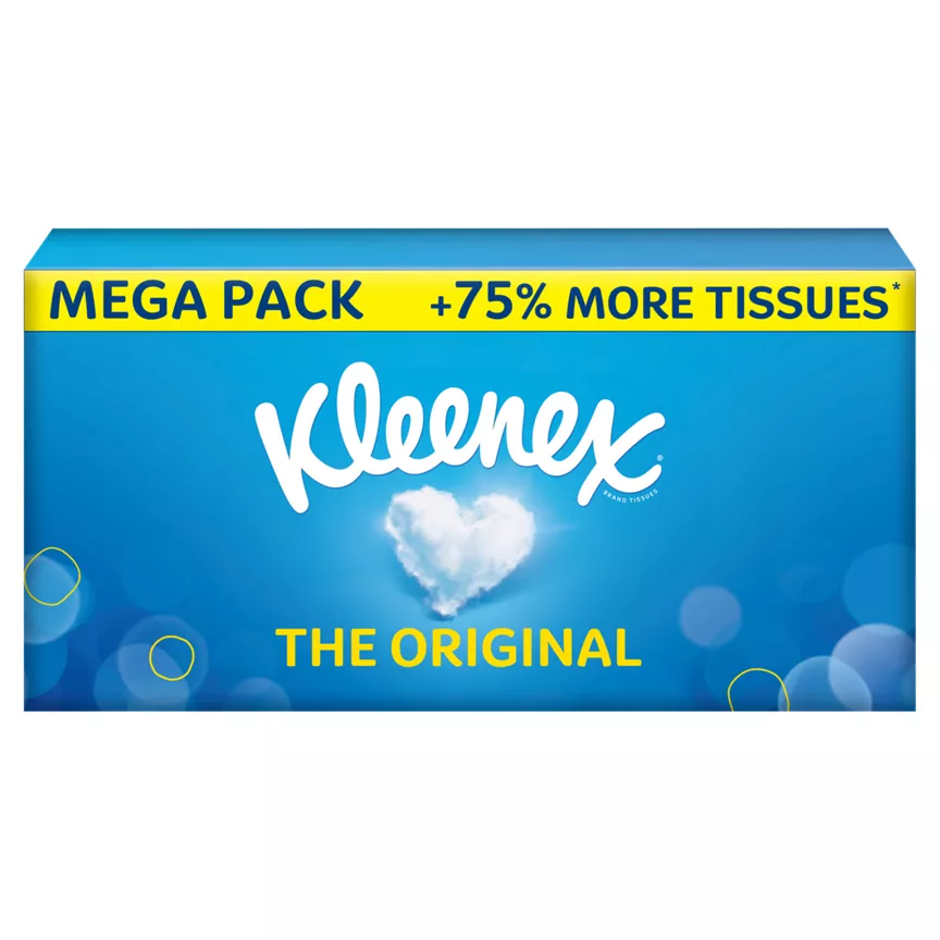 Kleenex Original Tissues MEGA Pack - 75% More Tissues
