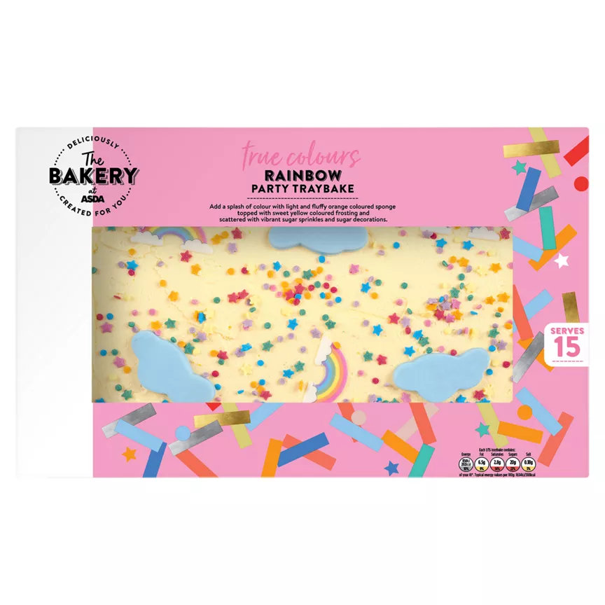 The BAKERY at ASDA True Colours Rainbow Party Traybake