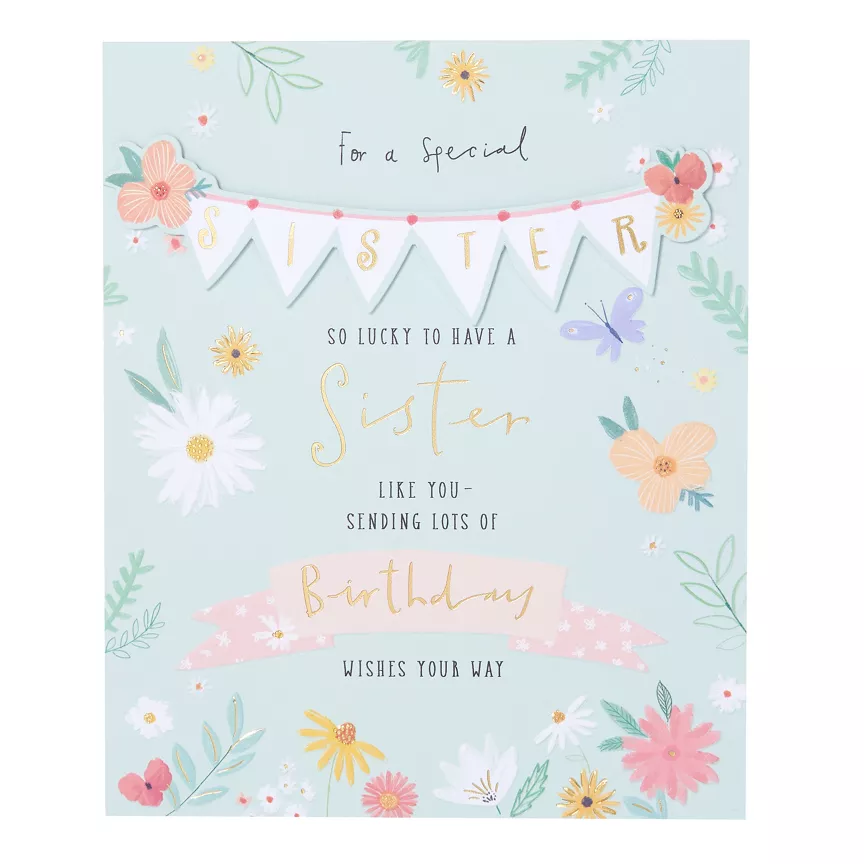 George Home Sister Birthday Card