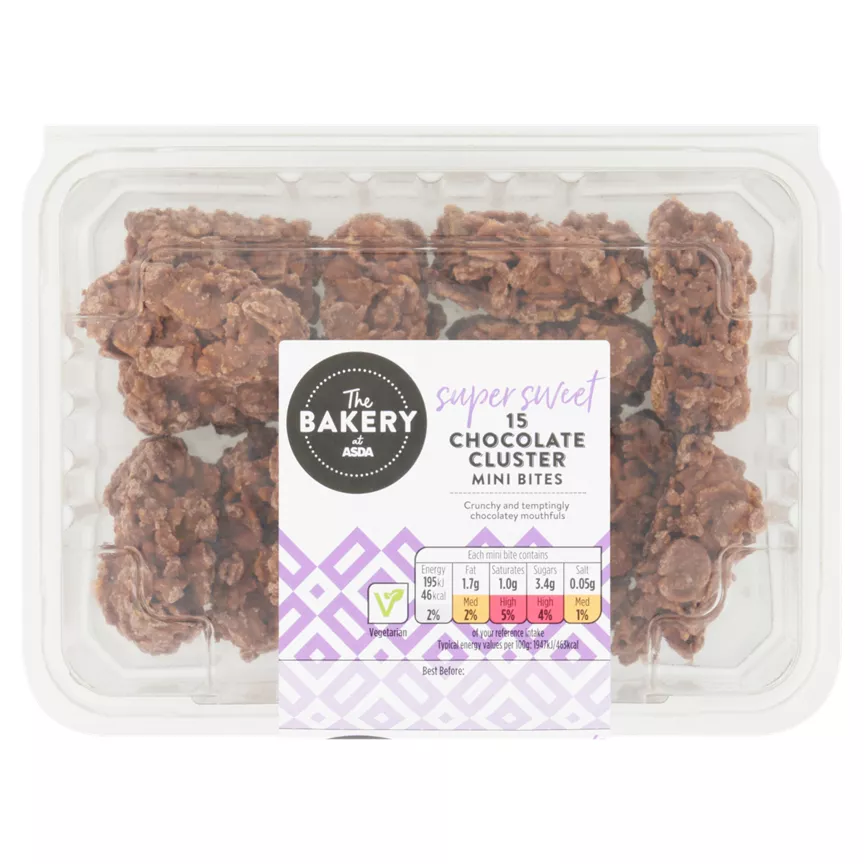 The BAKERY at ASDA 15 Chocolate Cluster Mini Bites