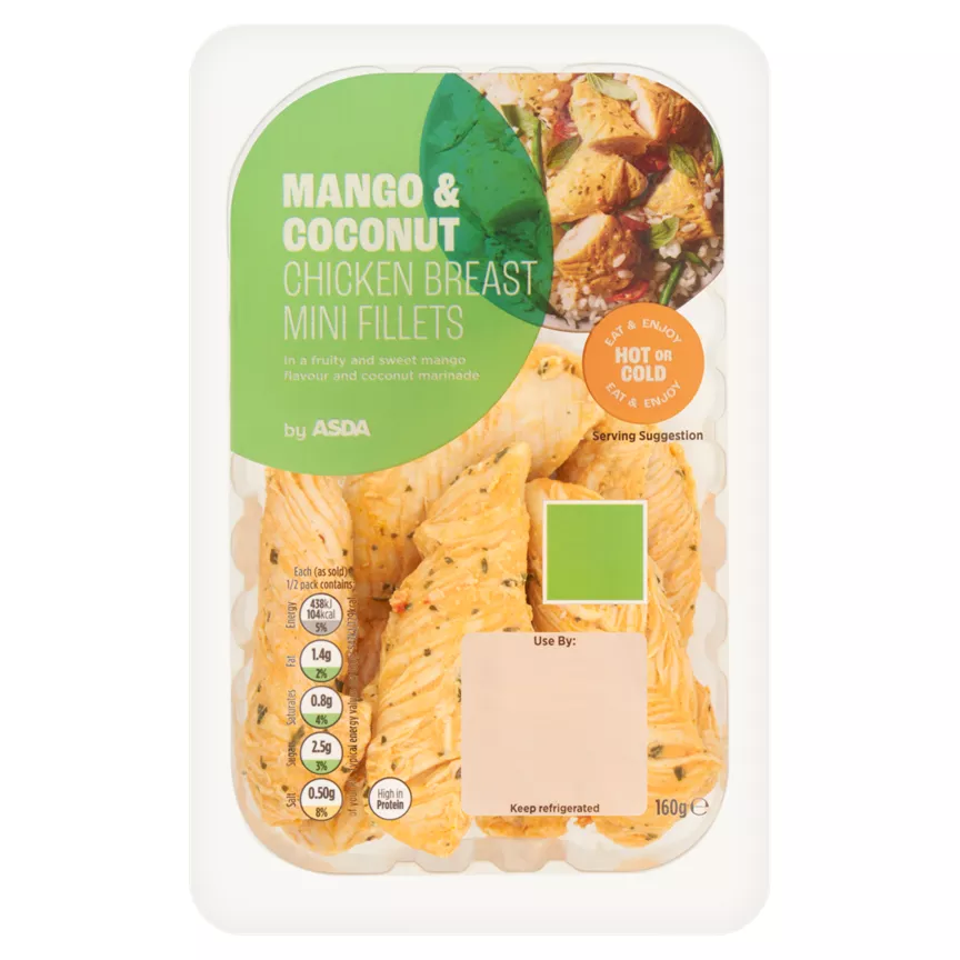 ASDA Mango & Coconut Chicken Breast Mini Fillets 160g