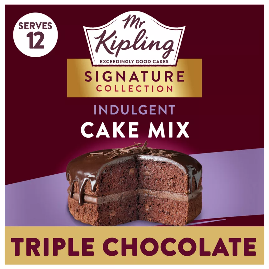 Mr Kipling Indulgent Cake Mix Triple Chocolate 416g