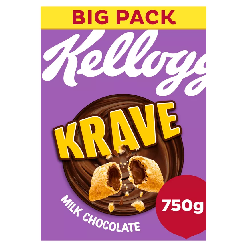 Kellogg's Krave Milk Chocolate Breakfast Cereal - Image 1
