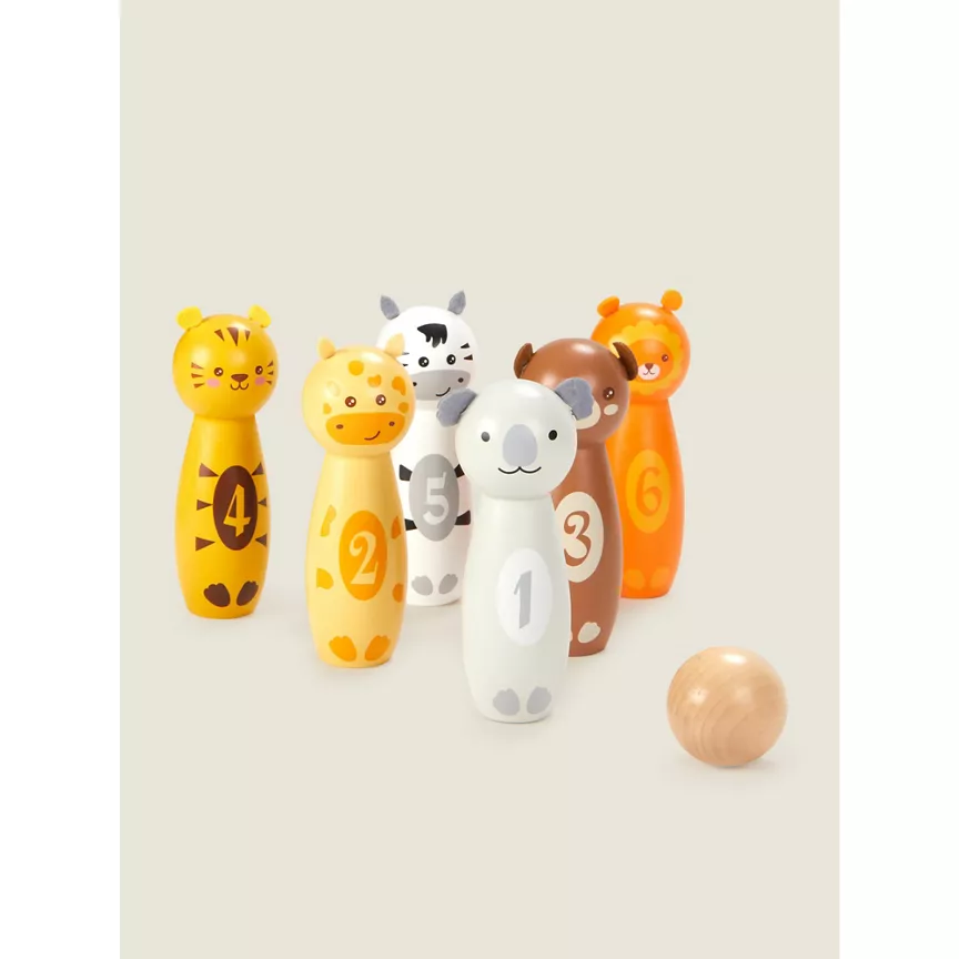 George Home Wooden Skittles & Carry Case