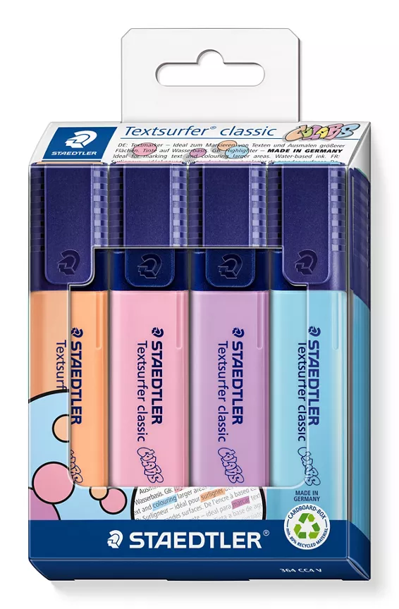 Staedtler Textsurfer Highlighters - 4pk Pastel
