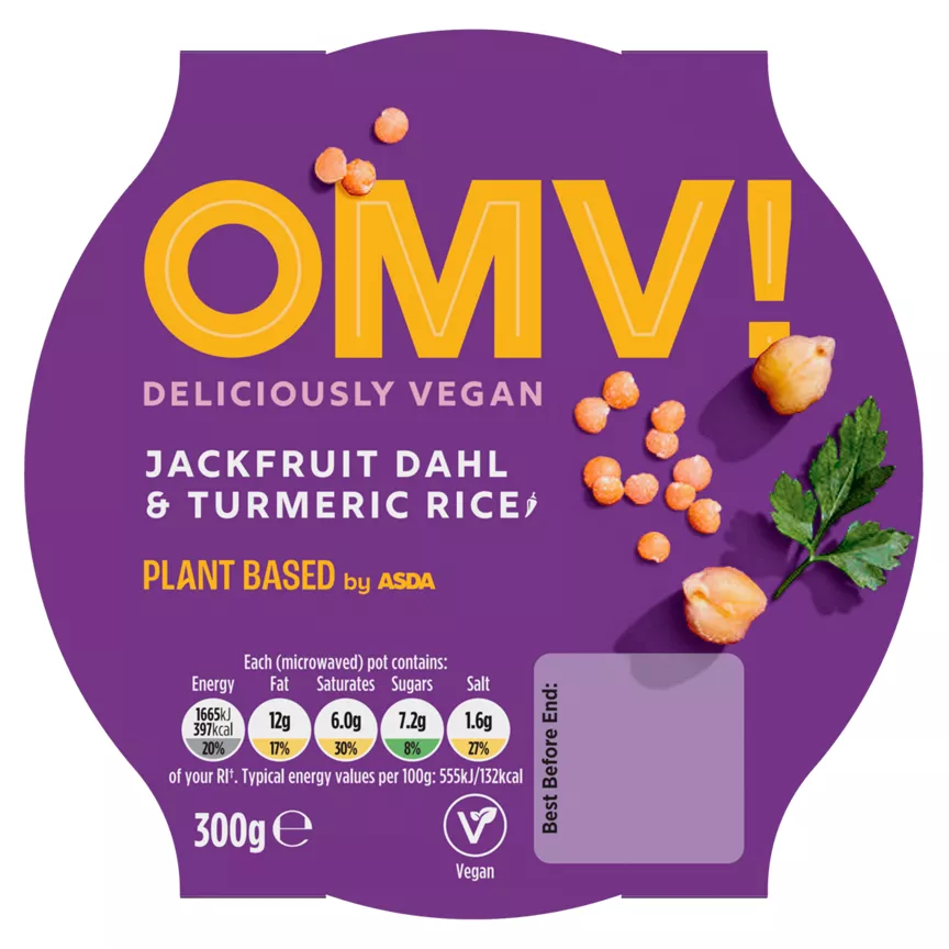 OMV! Deliciously Vegan Jackfruit Dahl & Turmeric Rice 300g