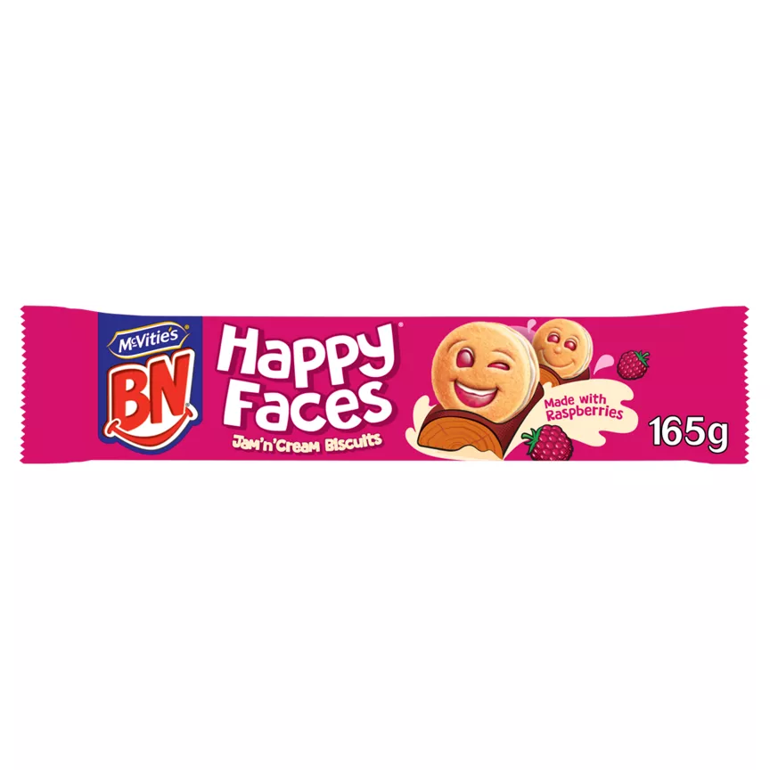 McVitie's BN Happy Faces Jam 'n' Cream Biscuits - Image 1