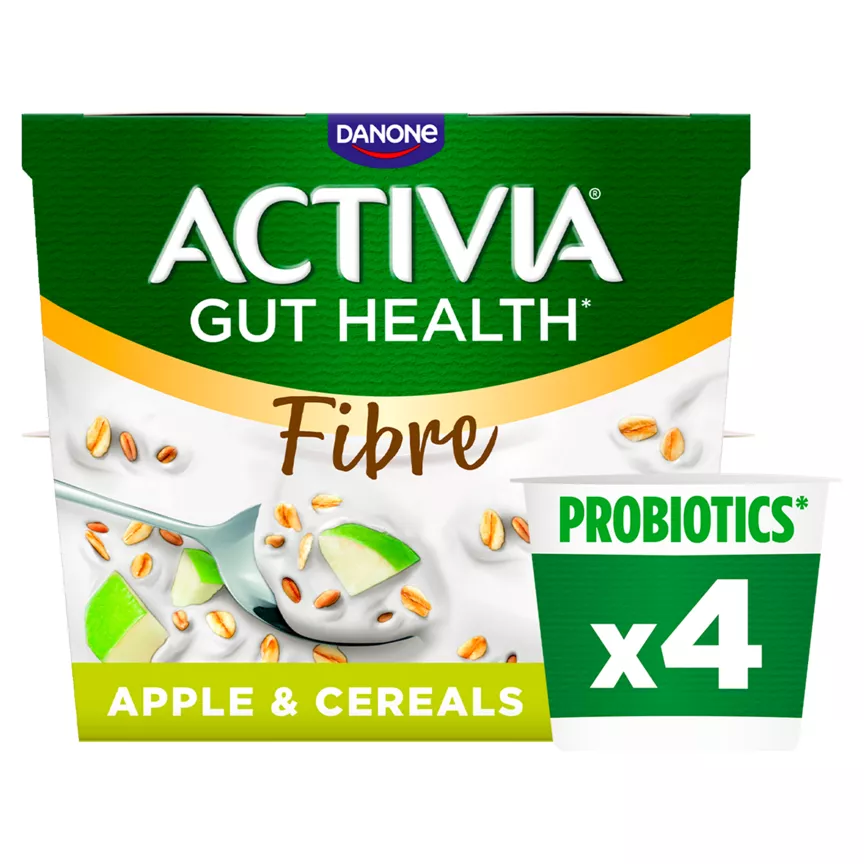 Activia Fibre Apple Cereals Yogurt 4x115g