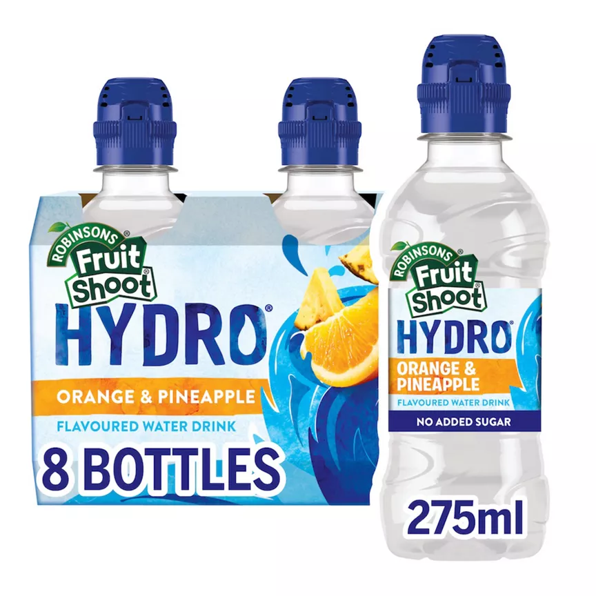 Robinsons Fruit Shoot Hydro Orange & Pineapple Bottles 8 x 275ml