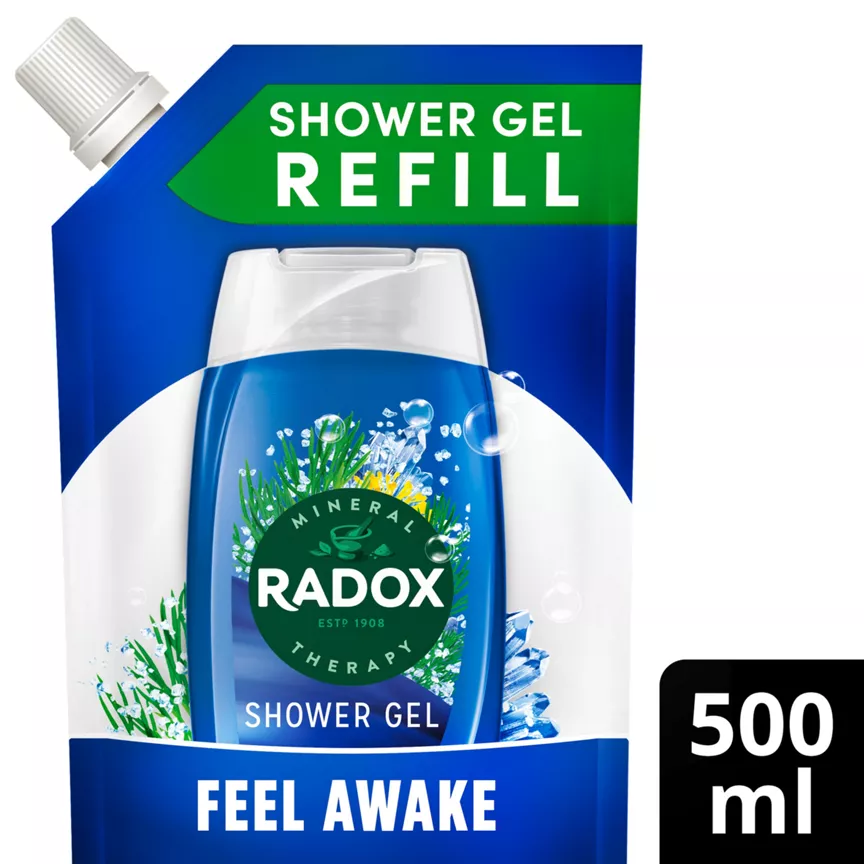 Radox Mineral Therapy Body Wash Feel Awake Refill Pouch - Image 1