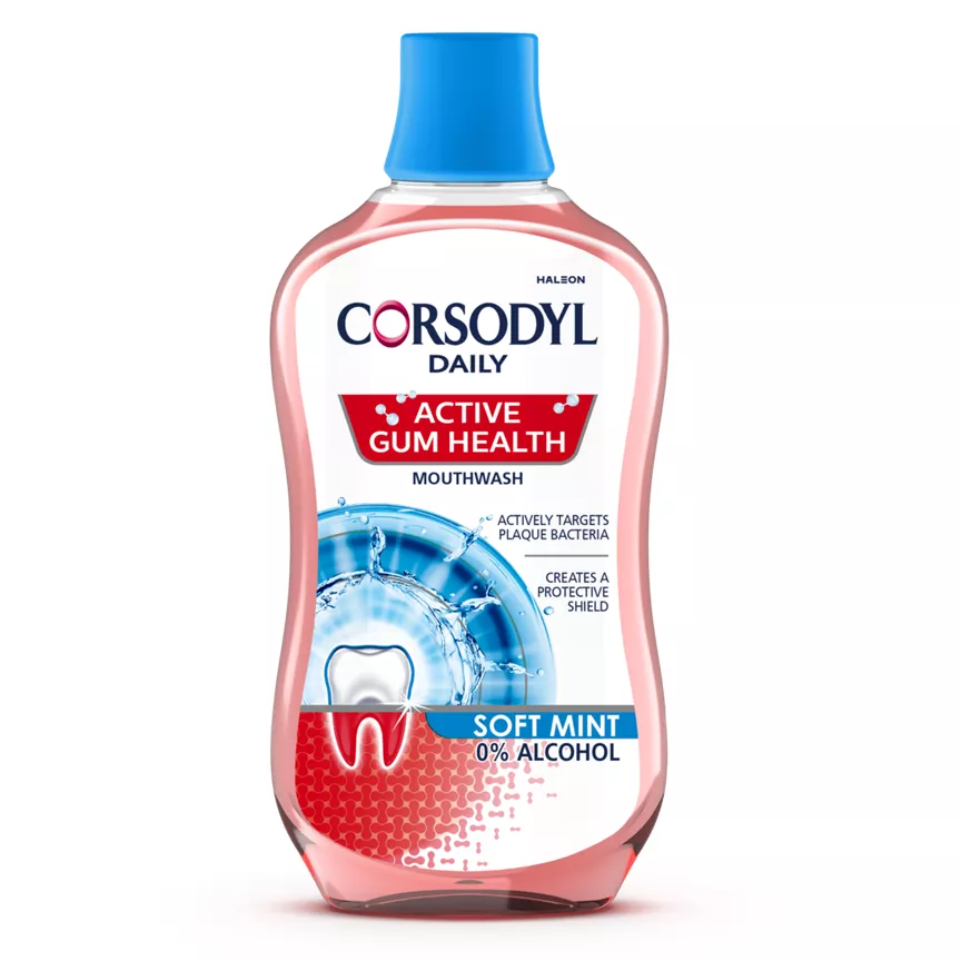 Corsodyl Active Gum Health Daily Soft Mint Mouthwash 500ml